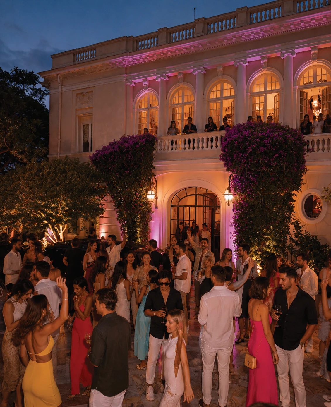 Guests gathered at an elegant Travel Tribe evening
